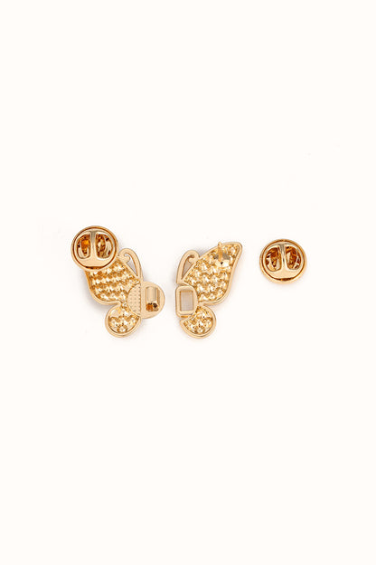 Butterfly Pearl Jeans Pin, back view