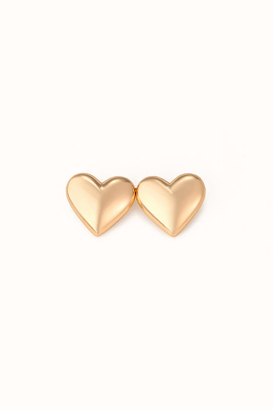 Gold Heart 2pc Jeans Pin, back view