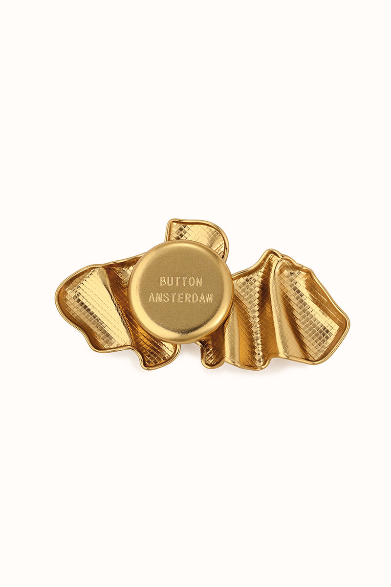 Kate - Gold magnetic brooch, back view with 18 mm magnetic backing