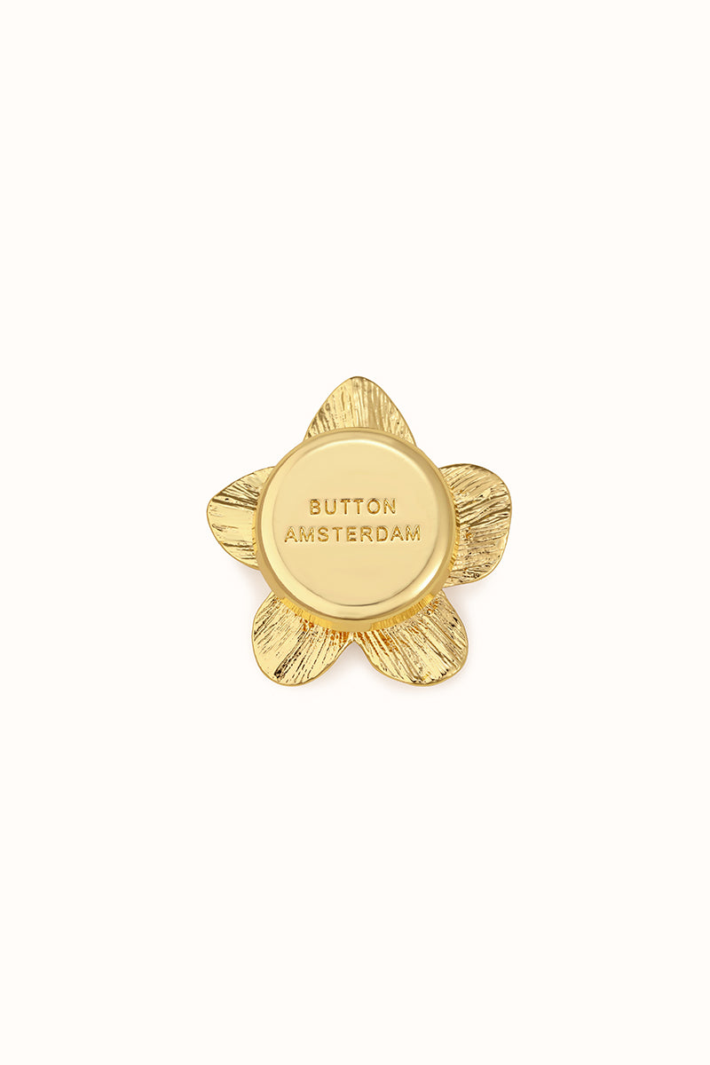 Lara Flower magnetic brooch, back view with 15 mm magnetic backing