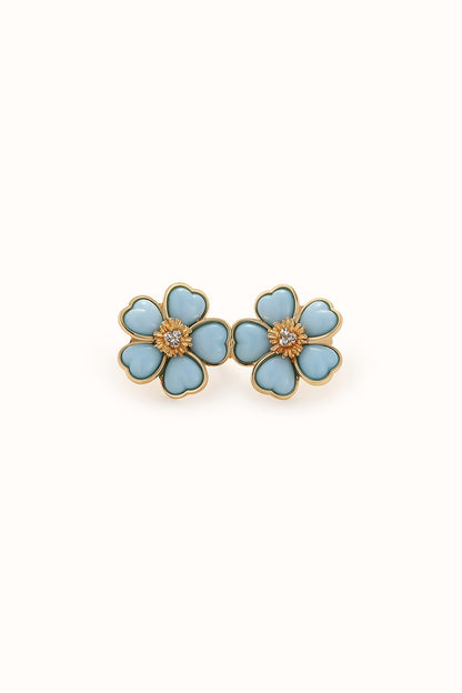 Madé Flower Blue 2pc Jeans Pin, front view