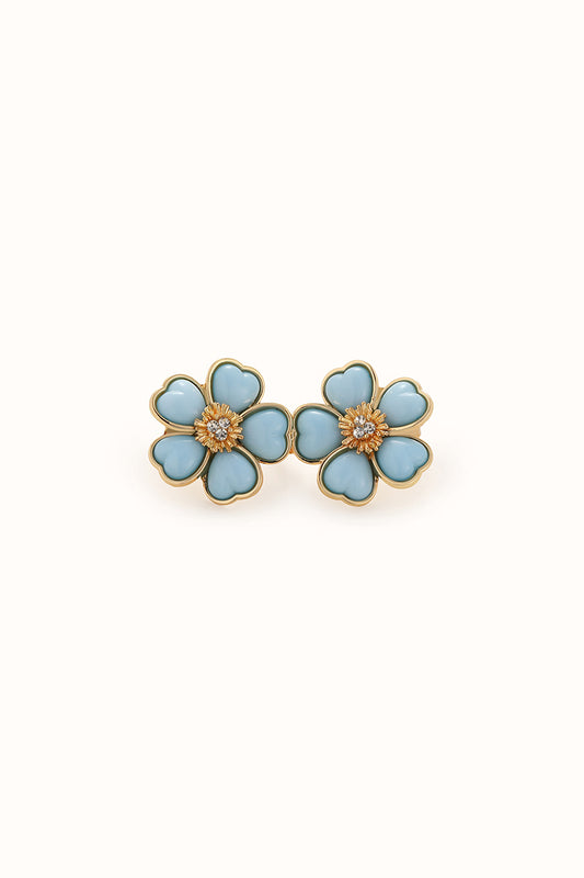 Madé Flower Blue 2pc Jeans Pin, front view
